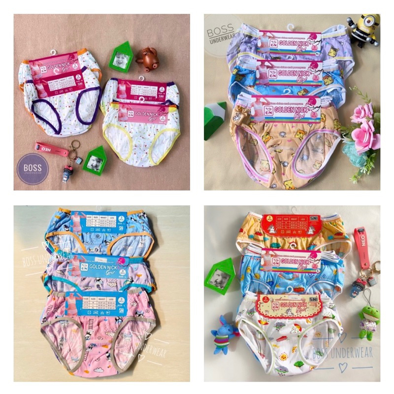 KATUN可愛圖案兒童CD純棉兒童內衣女童純棉內衣彩虹色CD女孩CD女孩CD女孩CD女孩CD軟棉兒童內衣可愛圖案兒童CD
