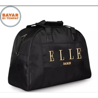 Hitam Elle 中號旅行包黑色婚禮包托特包 Elle Paris 包衣服包托特包/女包
