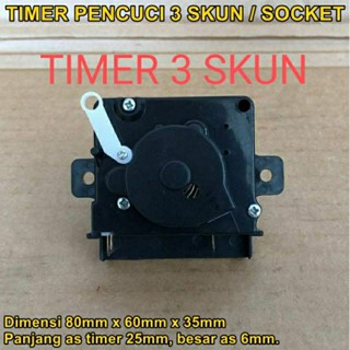 MESIN 夏普洗衣機定時器 3 插座 3 Skun Timer Wash