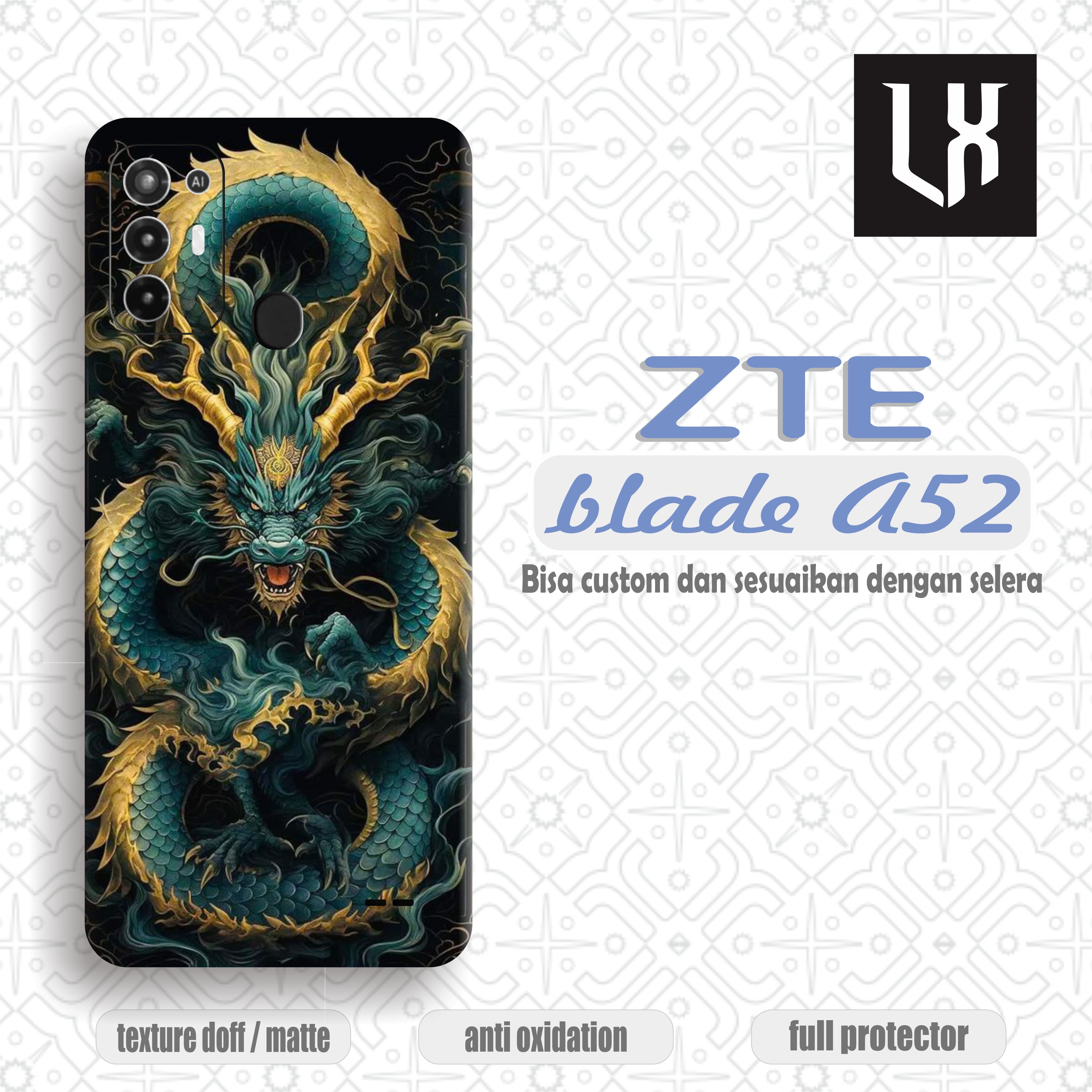 ZTE Garskin/外殼/中興刀片 A52 圖案貼紙