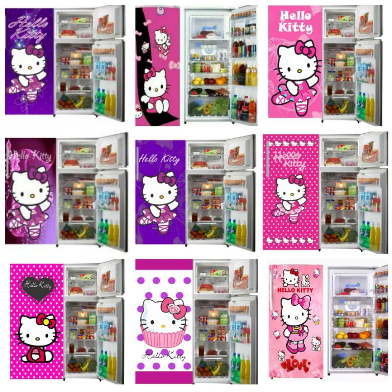 Hello KITTY 圖案乙烯基 1 門冰箱貼紙