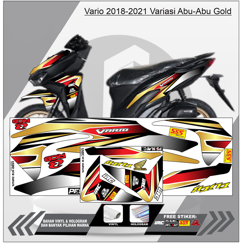 全新 VARIO 125/150 2018-2020 變化條紋貼紙|Vario 摩托車飾板|透明 VARIO 摩托車貼紙