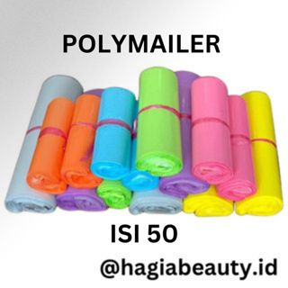 Poly Mailer 內容 50 張 LDPE 塑料袋信封塑料包裝包裝密封包裝在線商店ol