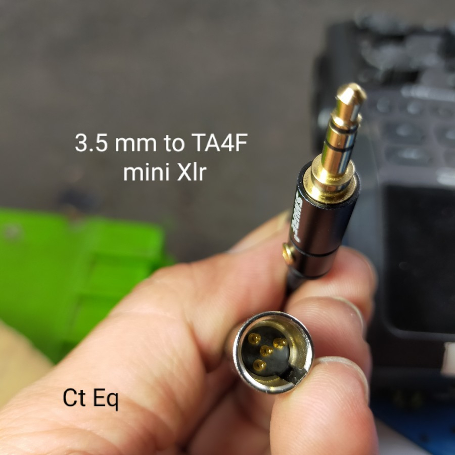 3.5mm 到 TA4F 公舒爾插孔 3.5mm 到 mini Xlr 公 4pin