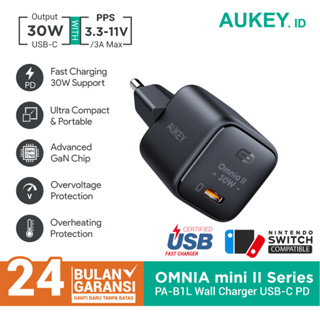 Aukey PA-B1L Omnia Mini II 30W USB-C PD 3.0 充電器 501747