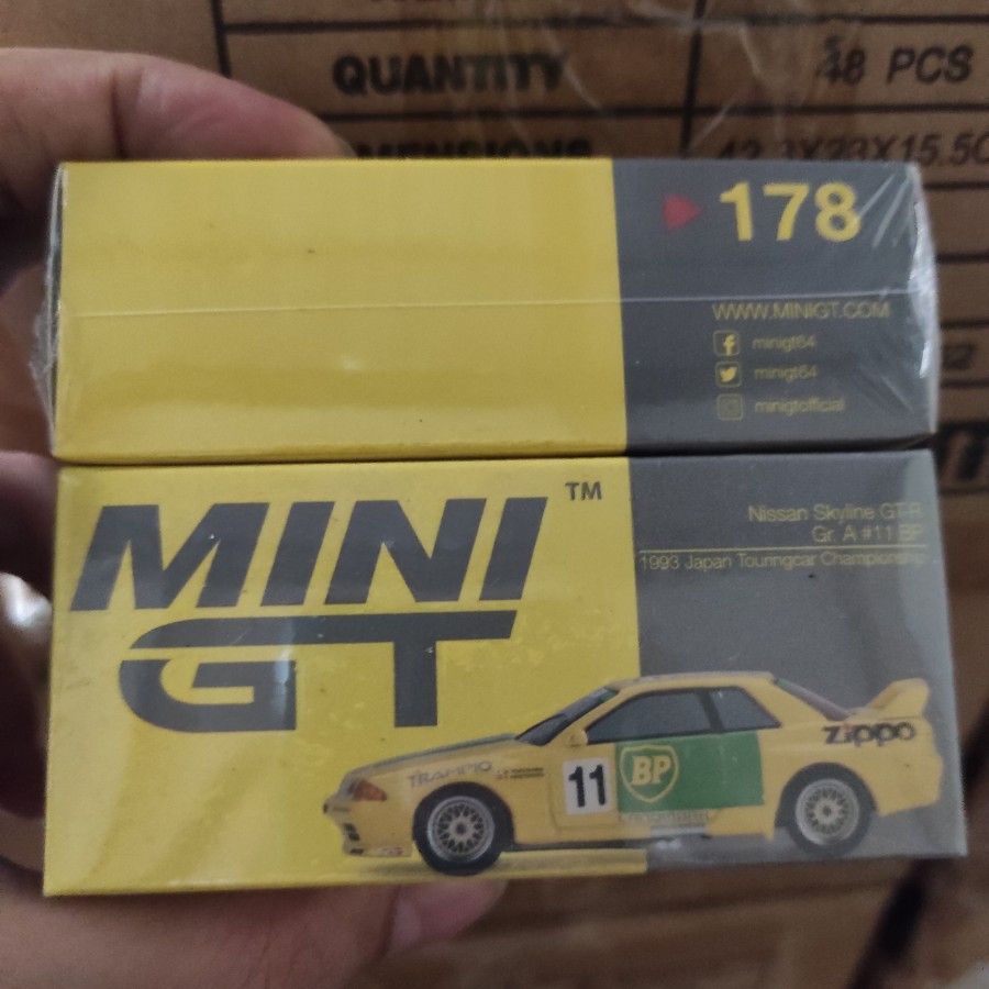 Mini GT 178 NISSAN SKYLINE GTR R32 GR A 11 BP 1993 日本旅行車錦標賽