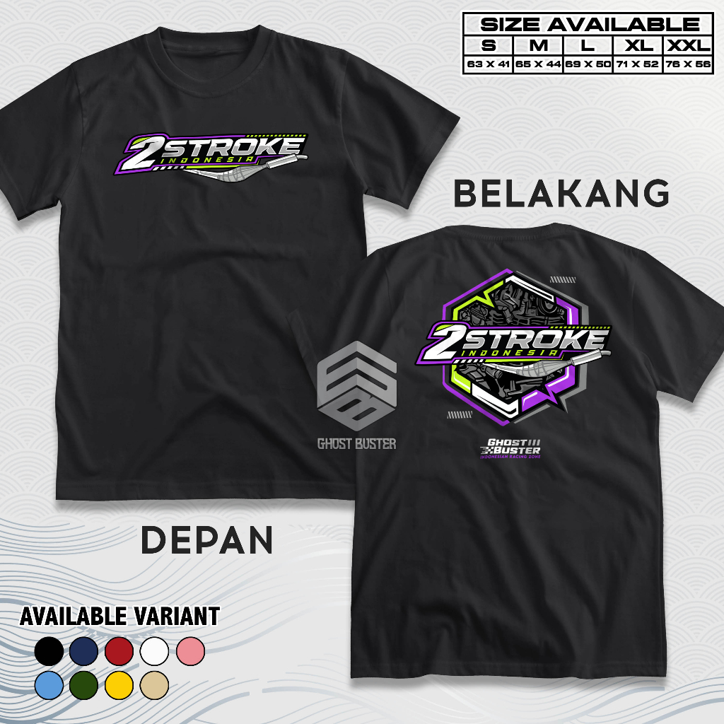 Kaos 2 Stroke Machine 印度尼西亞賽車區二衝程襯衫 Distro 摩托車 T 恤汽車 GBA2078