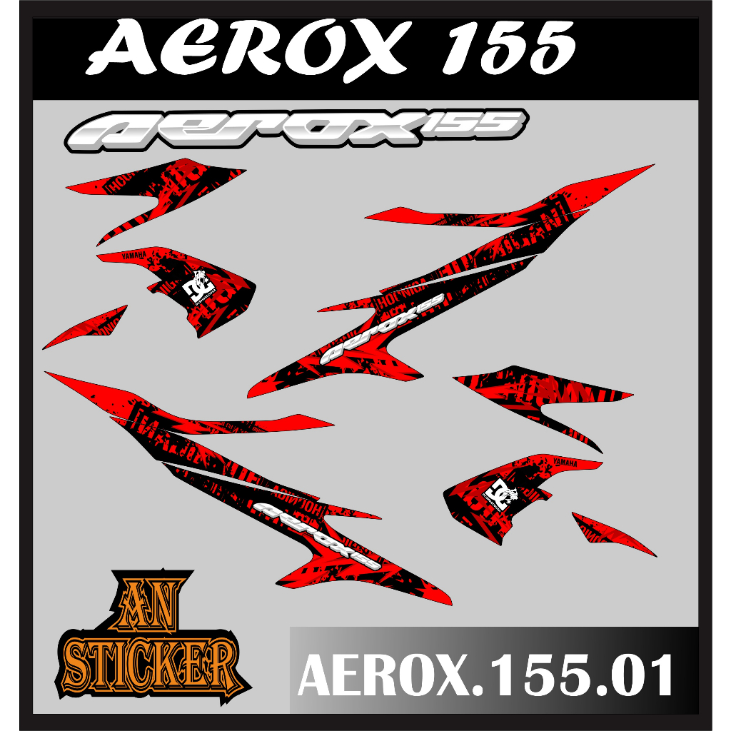 山葉 條紋貼紙 AEROX 155 貼紙 AEROX 155 貼紙 LIS 清單 YAMAHA AEROX 155 代碼