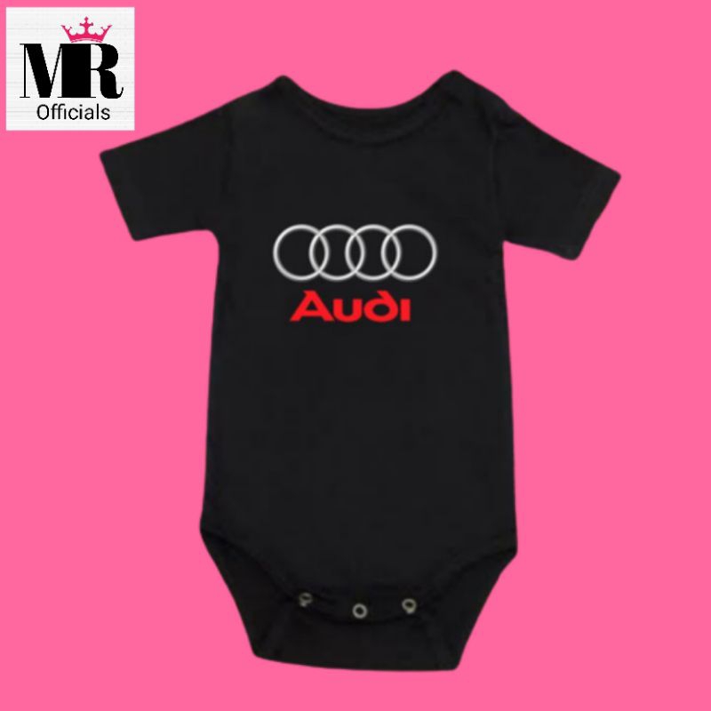 Hitam KATUN 嬰兒毛衣汽車 AUDI LOGO T 恤汽車嬰兒衣服年齡 0 12 個月至 1 歲 BABY K