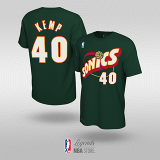 籃球衫男士女士 NBA T 恤籃球 T 恤經典西雅圖超音速 40 肖恩肯普 T 恤 NBA T 恤籃球