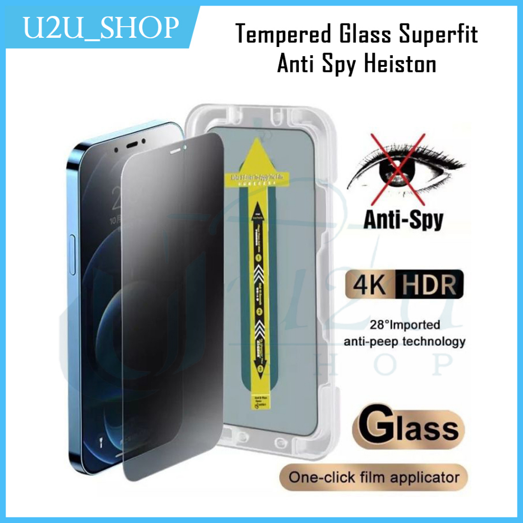 鋼化玻璃 Superfit Anti Spy Heiston 適用於 Iphone 7 7 Plus 8 8 Plus