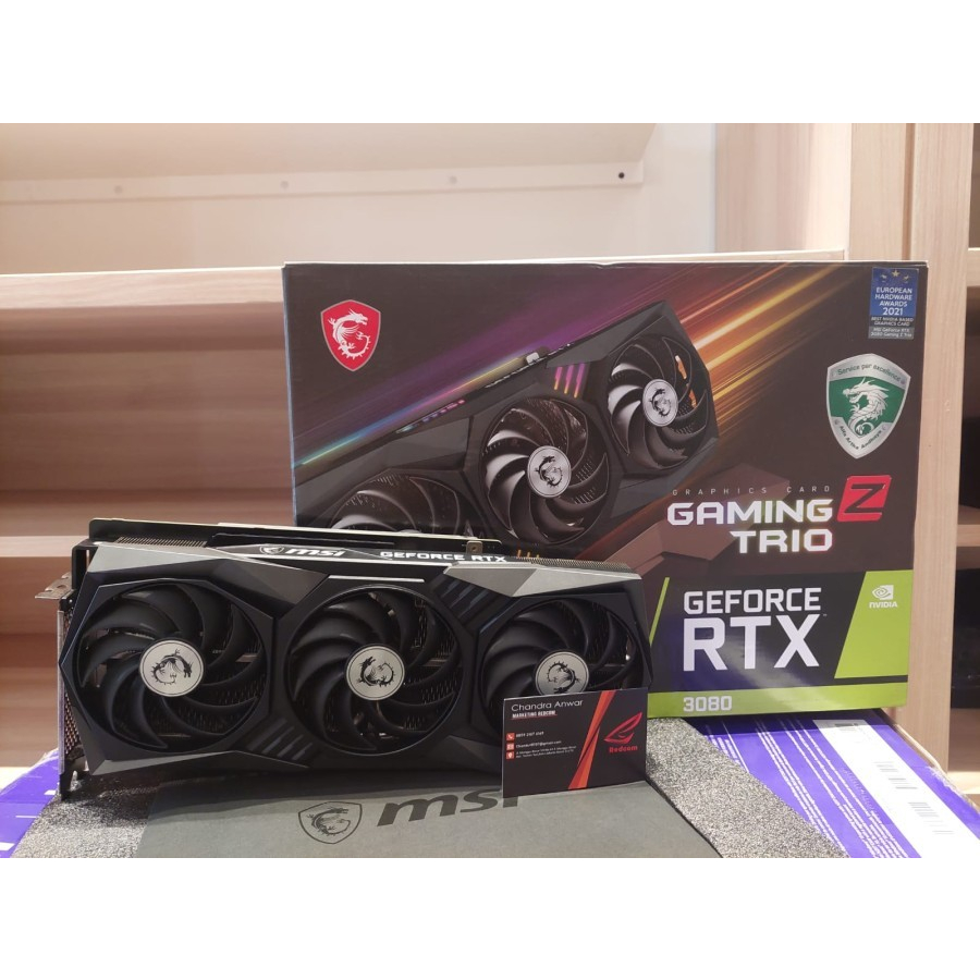 MSI Vga 微星 RTX 3080 RTX3080 10GB 遊戲 Z 三重奏 10G GDDR6 2nd