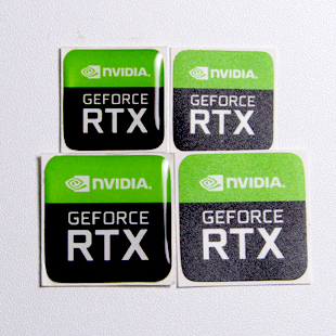 全新 NVIDIA GEFORCE RTX 樹脂貼紙