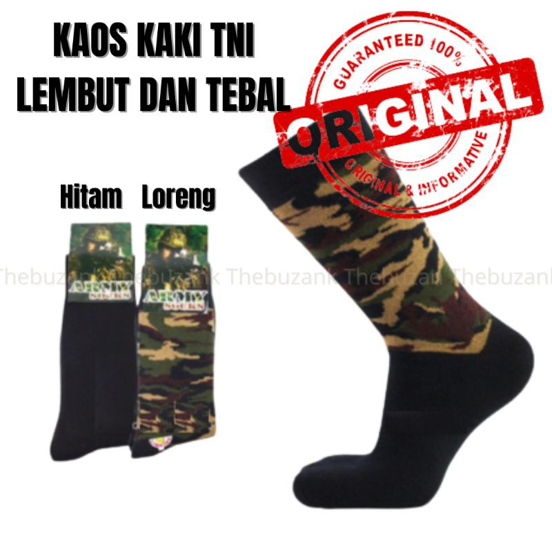 Hitam 批發 TNI 襪子/厚條紋和黑色襪子
