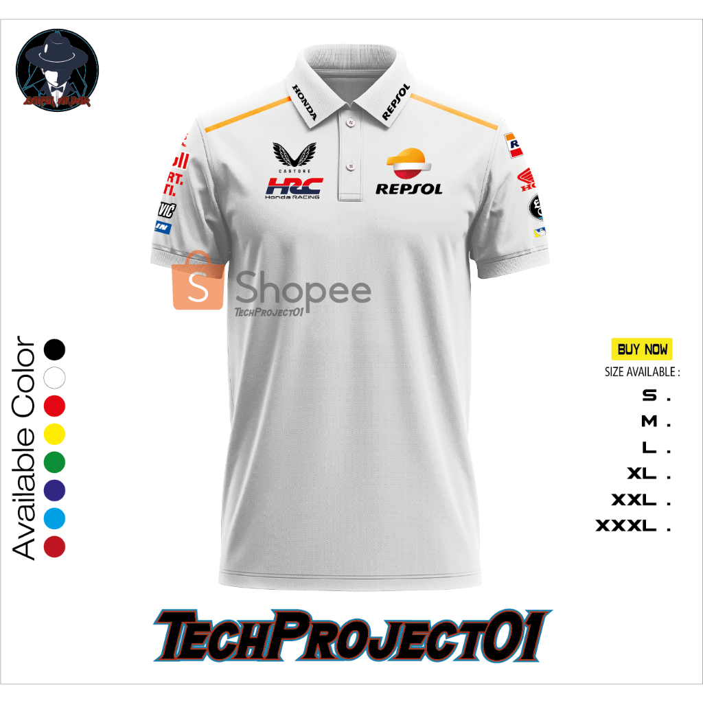 Polo 衫 Repsol Honda Team 2023 MotoGP Polo Racing Racing Marc