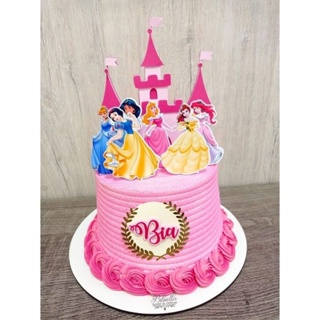 完整的迪士尼公主生日蛋糕裝飾