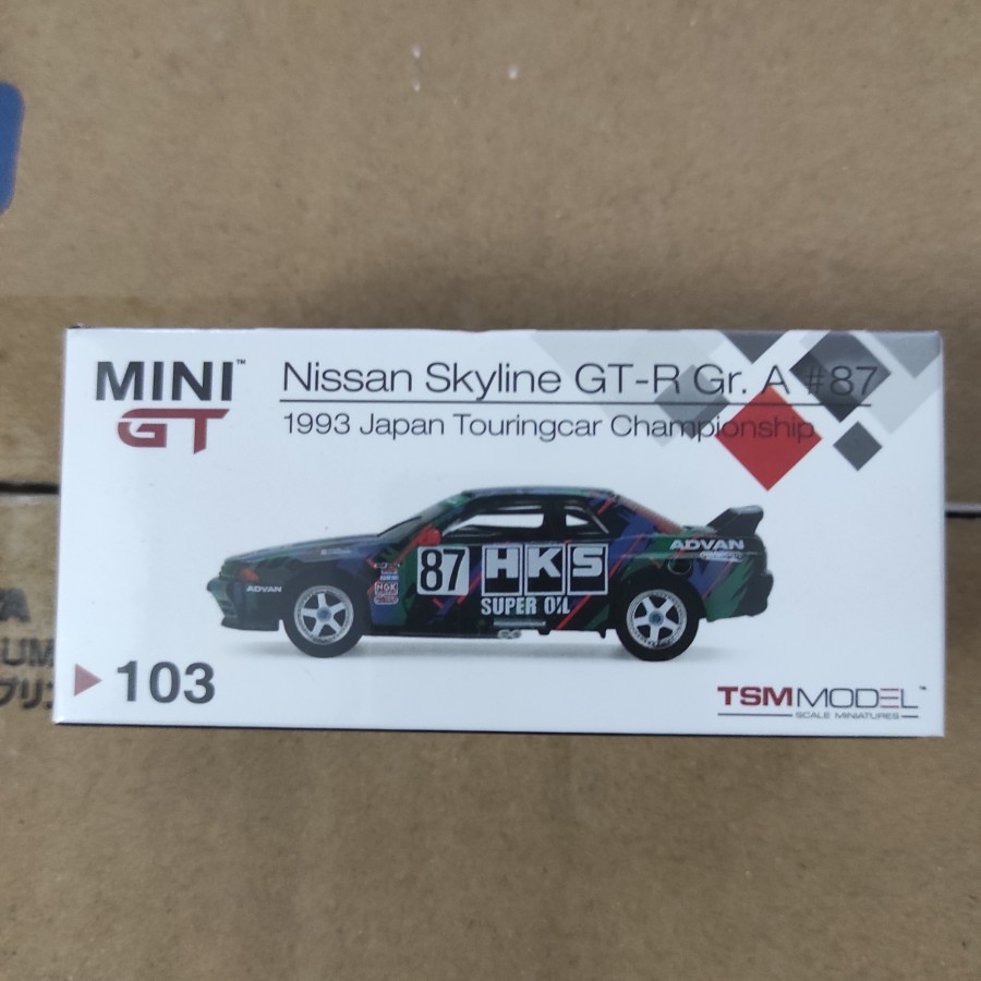 Mini GT 103 NISSAN SKYLINE GTR R32 GR A HKS 87 1993 日本旅行車錦標賽