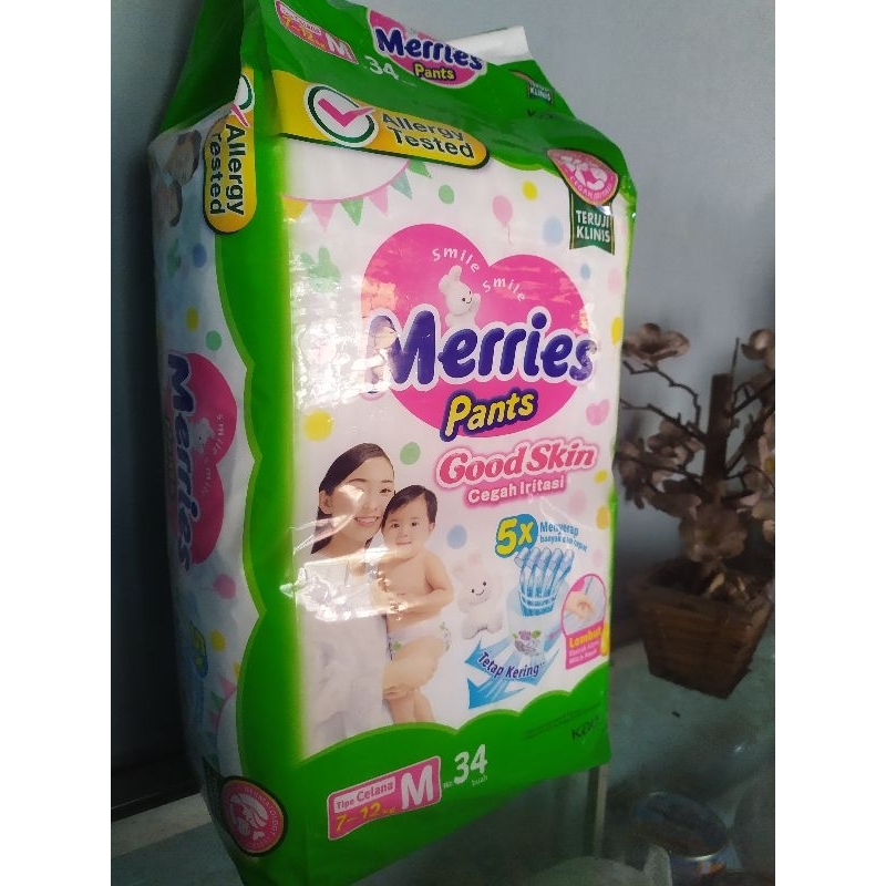 妙而舒 Merries GOOD SKIN M34 M 34 褲子紙尿褲