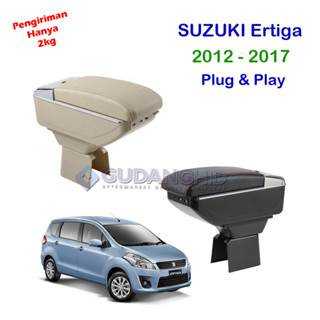 SUZUKI 鈴木 Ertiga 2012 2017 專用汽車扶手 7 USB 埠皮革 LED 充電器