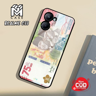NM 手機殼 Realme C33 最新 60 時尚錢殼外殼 Hp 手機殼軟殼硬殼後蓋惠普硬殼 2D 光面手機殼矽膠手機