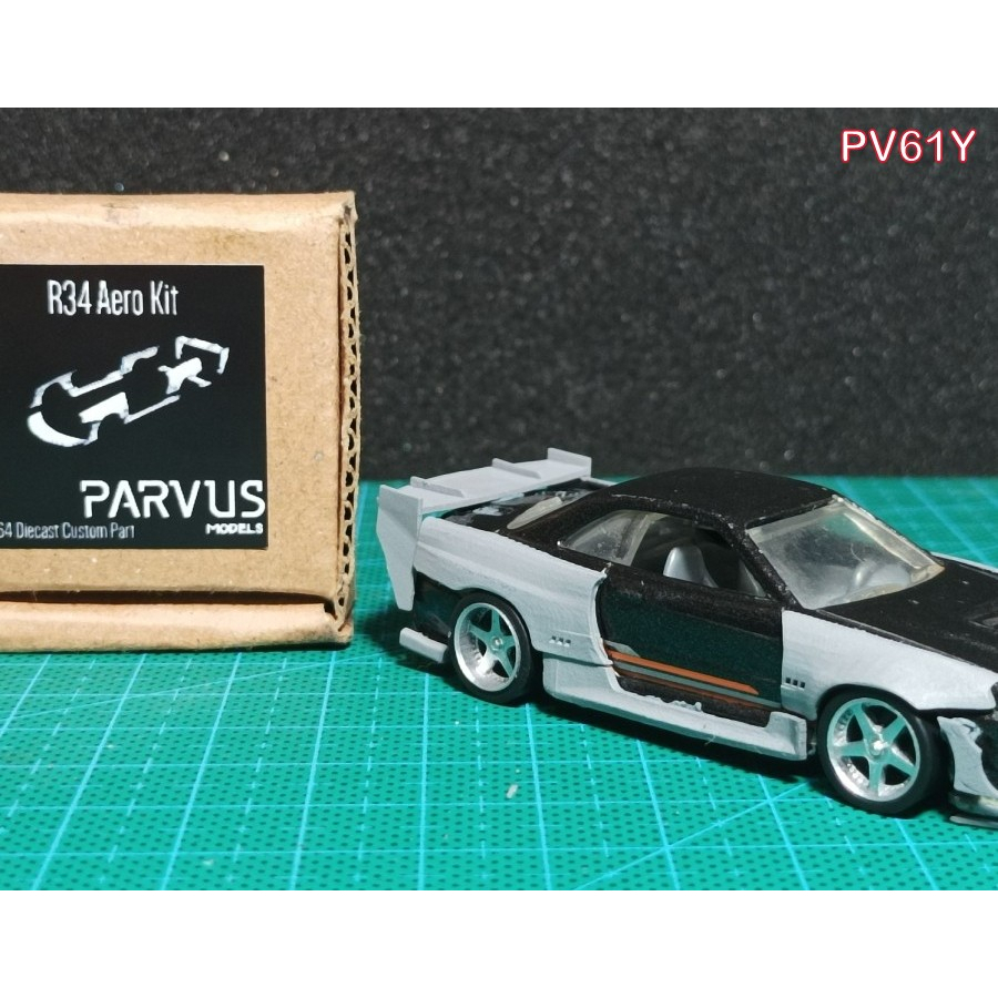 Parvus Models 即時寬體套件 SKYLINE R34 HotWheels tomica PV61Y