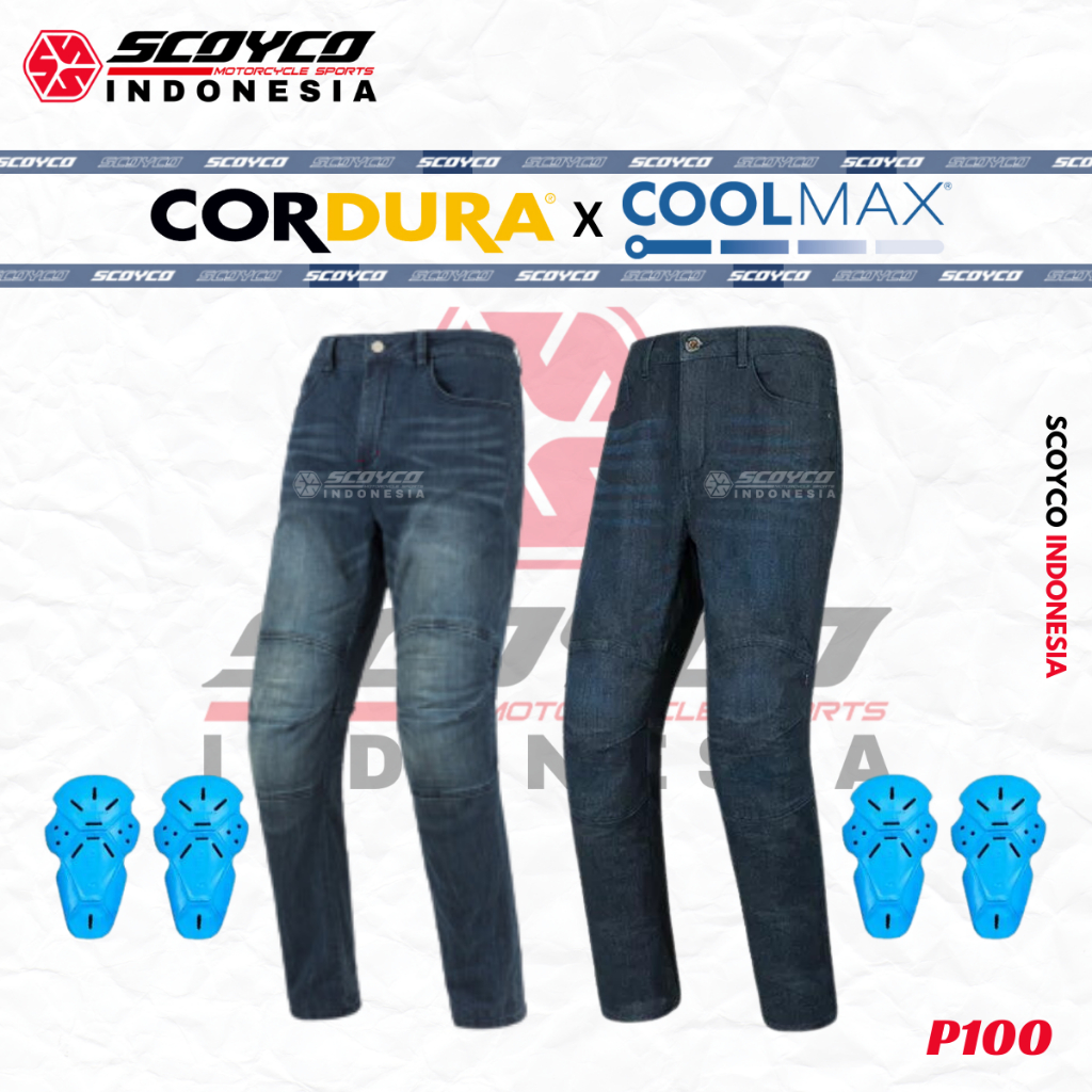 帶保護繩 x Coolmax Scoyco P100 的旅行牛仔褲