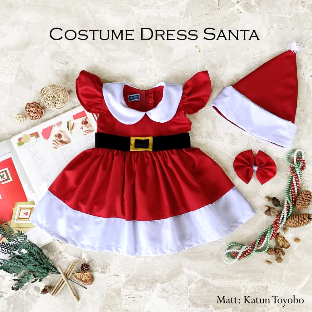 服裝連衣裙聖誕老人連衣裙聖誕服裝聖誕服裝兒童服裝慶典聖誕服裝