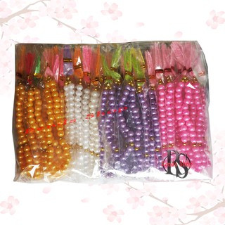 珍珠 Tasbih 紀念品塑膠包裝 Tasbih 33 件婚禮紀念品