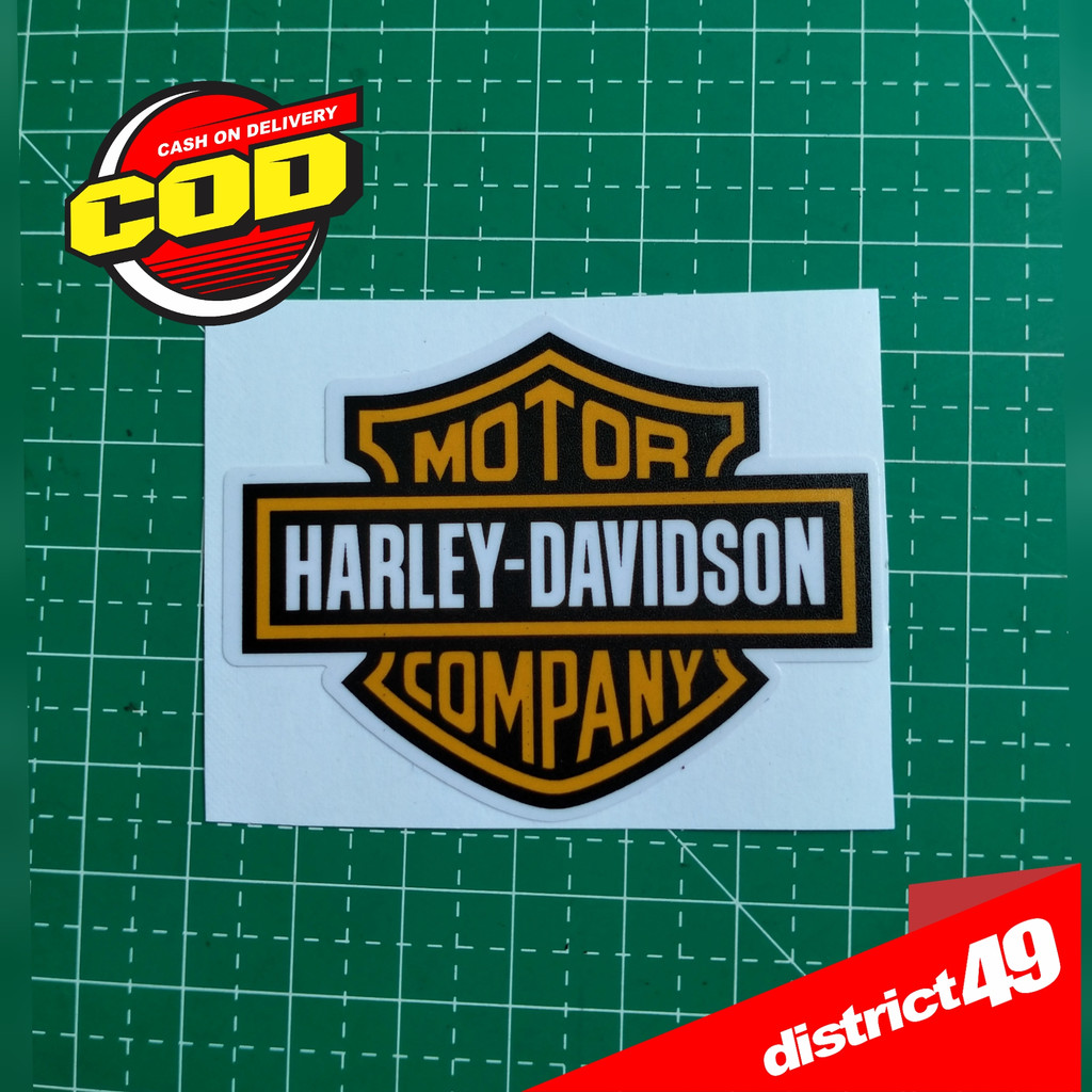 HARLEY DAVIDSON 哈雷戴維森打印切割貼紙光面層壓厚材料防水摩托車汽車頭盔等