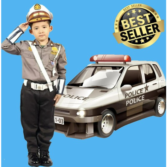 警察兒童嘉年華套裝/polwan/tni/飛行員/飛行員/poltl兒童制服小警察經銷商價格