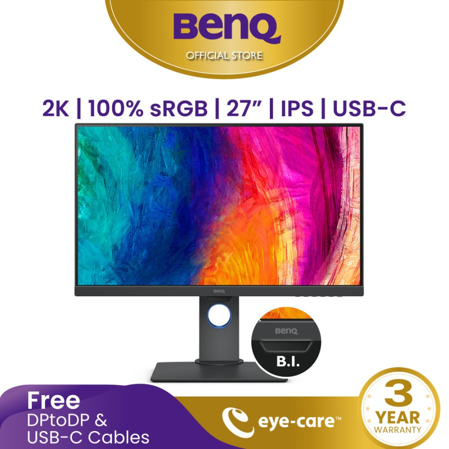 Benq PD2705Q 27 2K IPS QHD USB-C 顯示器設計 100 sRGB HDR
