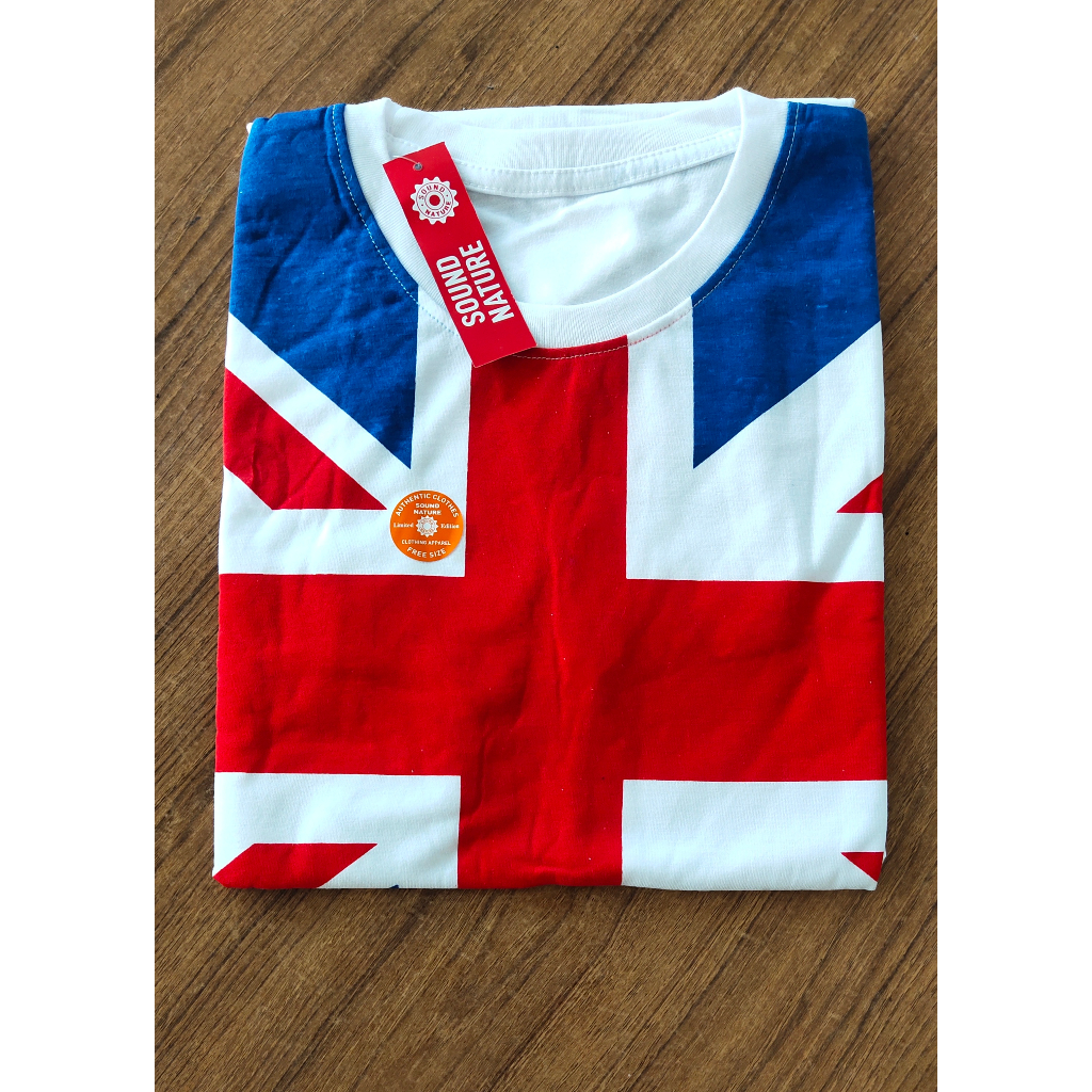 適合男女的英國國旗圖案 T 恤