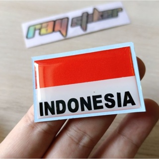 印尼國旗徽章浮雕貼紙