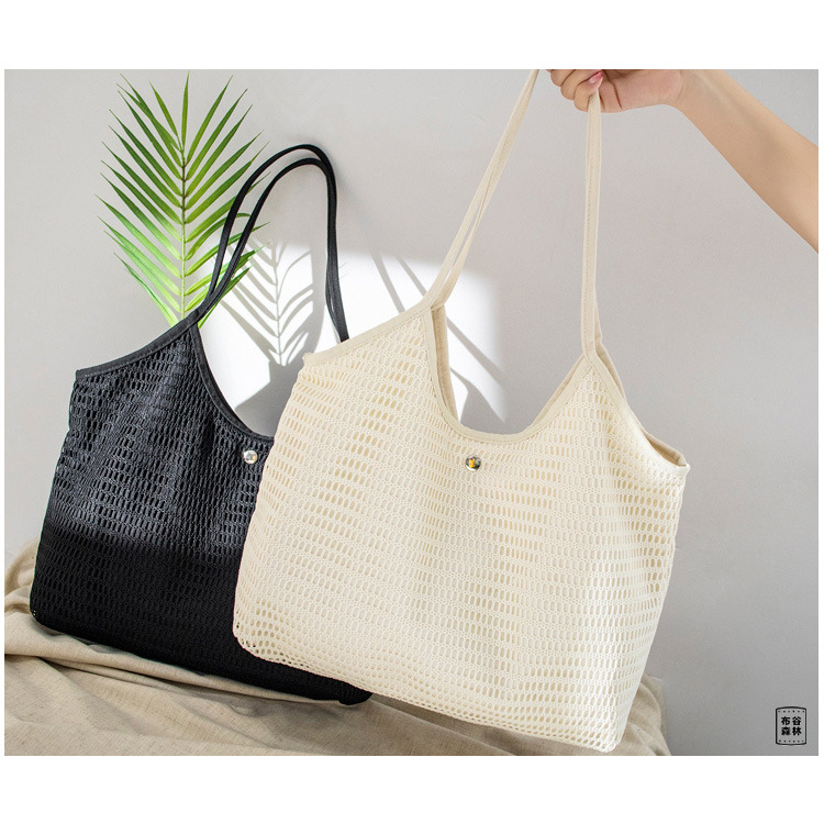 GS 455 女士帆佈單肩包購物托特包女孩單肩包