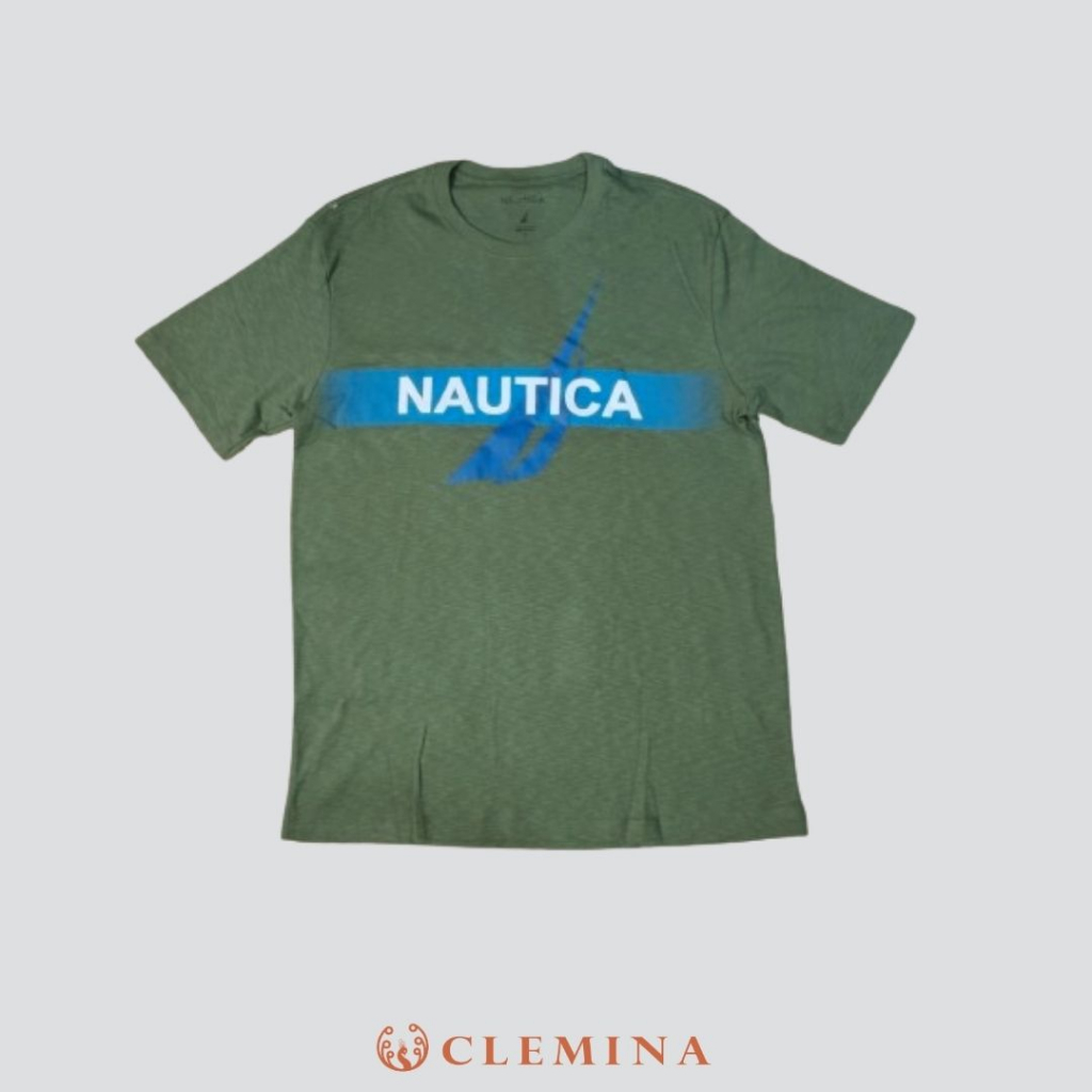Hijau Nautica T 恤男女通用綠色 T 恤男士女士綠色