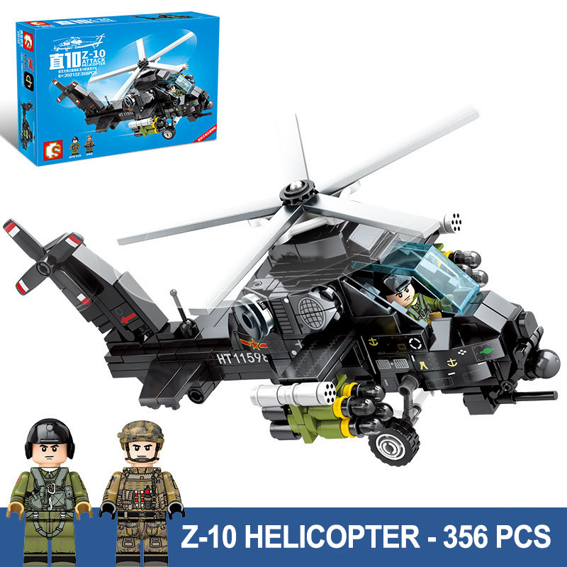 SEMBO 三寶 202122 攻擊直升機 z-10 356pcs