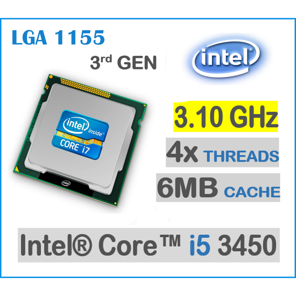 英特爾酷睿 I5 3450 3.10GHz。 處理器