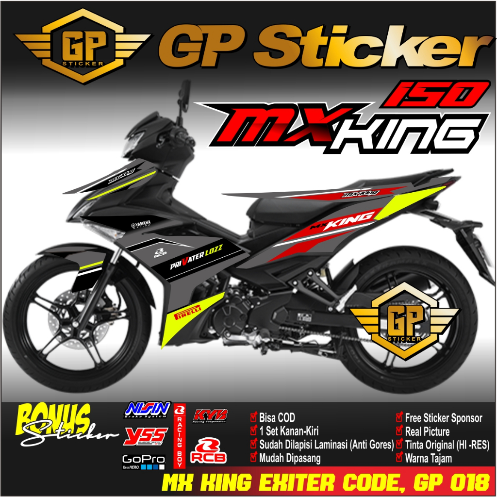 Jupiter MX KING 半全身清單條紋貼紙 MX KING 變化貼紙/Mx150 GP 18