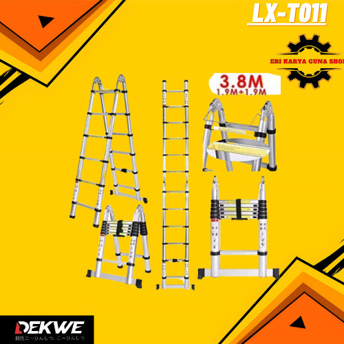 3.8米伸縮鋁拉梯 DEKWE LX-T011