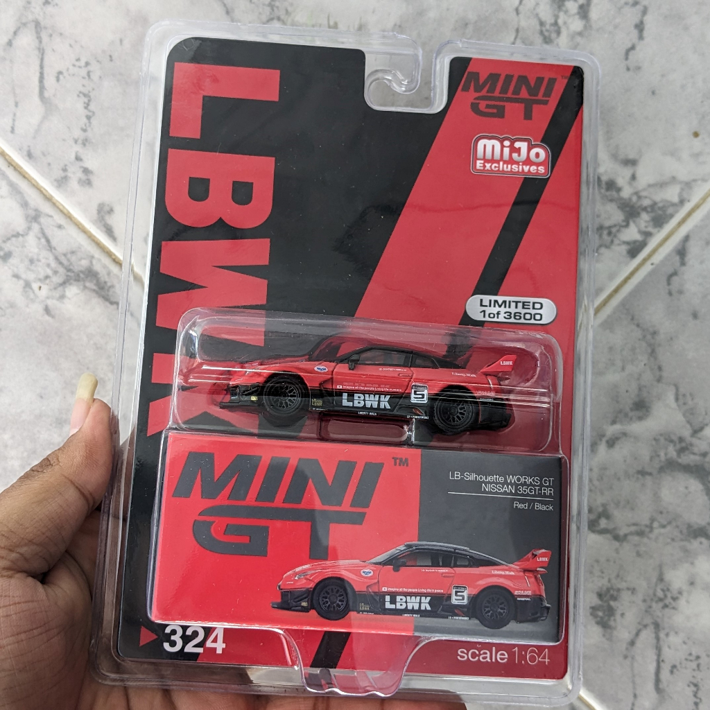 NISSAN Mini GT 324 日產 GTR R35 紅/黑 LBWK 三條