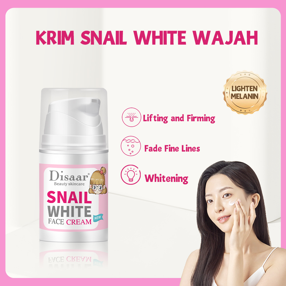 Disaar Snail White Disaar Lazy Cream 7天快速美白保濕面霜抗皺抗氧化防曬60ml