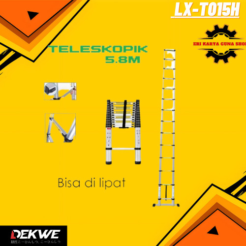 5.8米伸縮鋁拉折疊梯dekwe LX-T015H