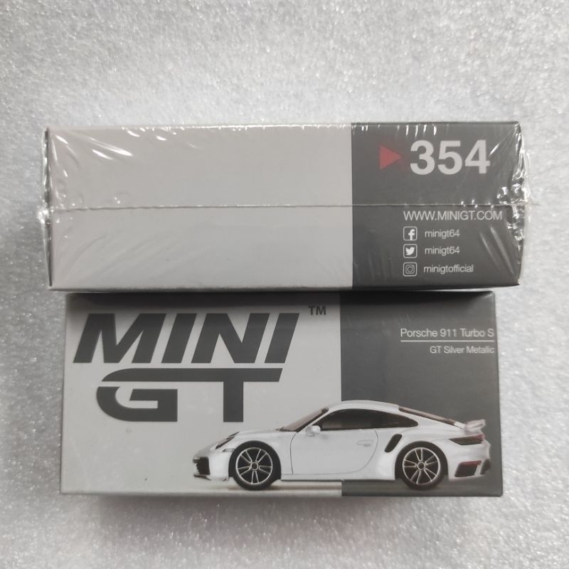 PORSCHE Mini GT 354 保時捷 911 TURBO S GT 銀色金屬色