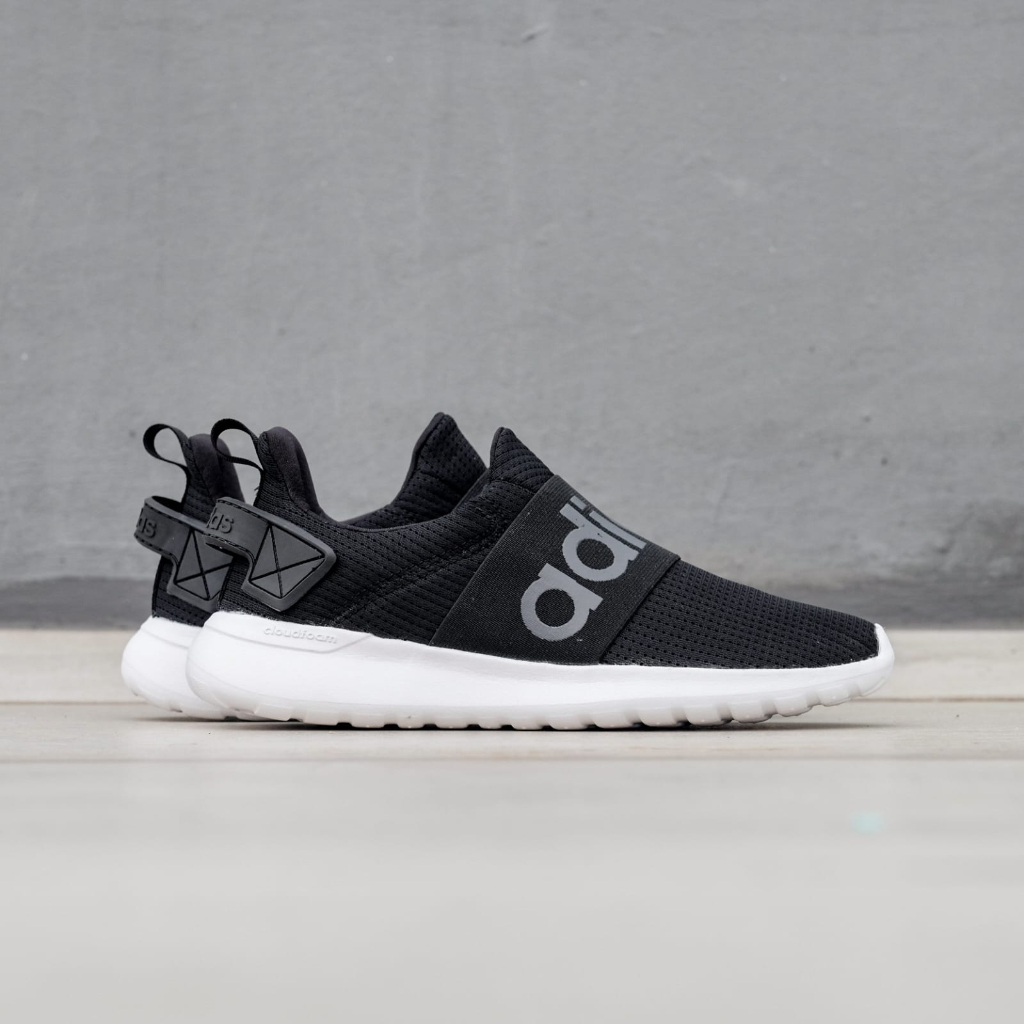 阿迪達斯 CLOUDFOAM LITE RACER ADAPT SLIP ON BLACK WHITE 鞋