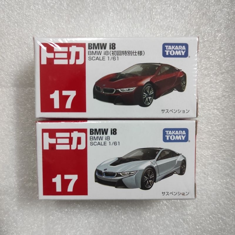 Tomica 常規 1/61 17 BMW i8 紅色/灰色