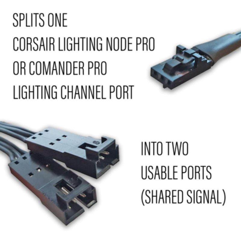 Corsair Lighting Channel of Commander/ Node Pro 分路器電纜 3pin 3