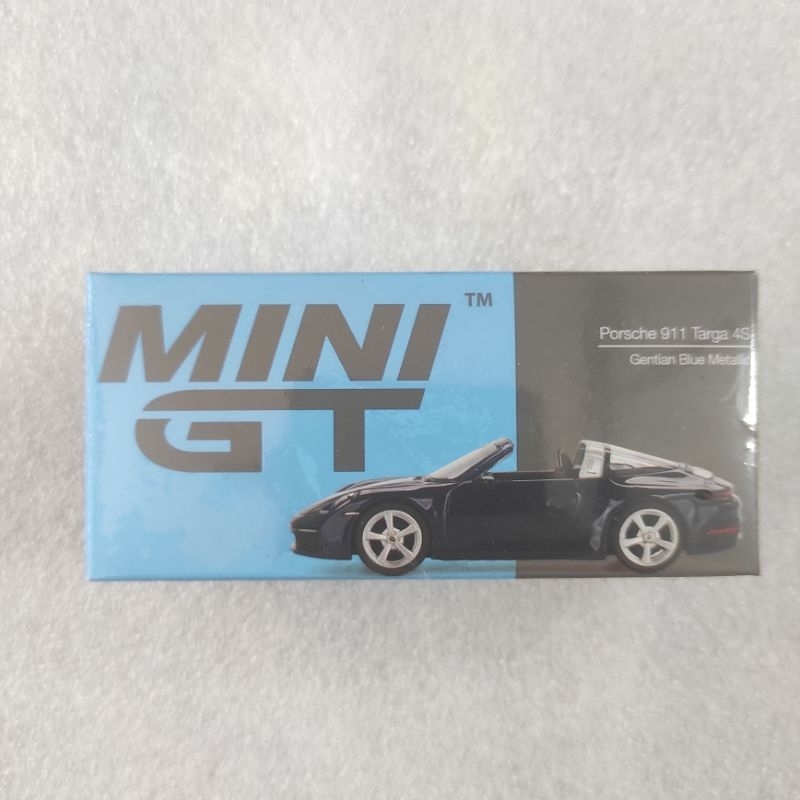 PORSCHE Mini GT 412 保時捷 911 TARGA 4S 龍膽藍金屬色