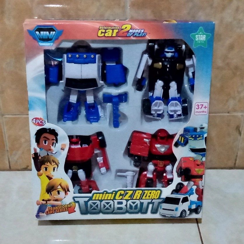 兒童玩具 Tobot 機器人迷你 C Z R 零 1 套 4 件汽車