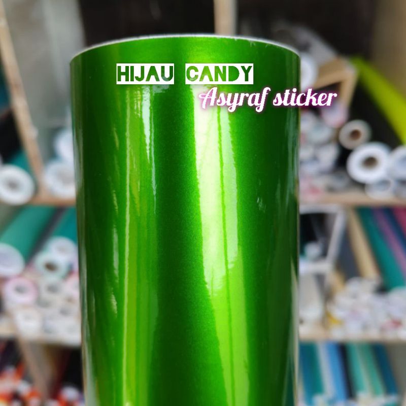 Hijau 新款 CANDY 綠色摩托車貼紙糖果綠色