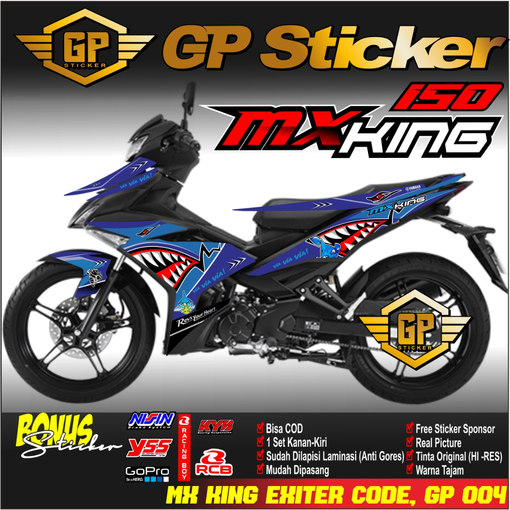 條紋 MX KING 150 STICKER MX KING 150 摩托車變體列表 STICKER MX KING C